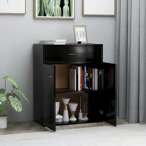 vidaXL Sideboard Black 60x30x75 cm Engineered Wood