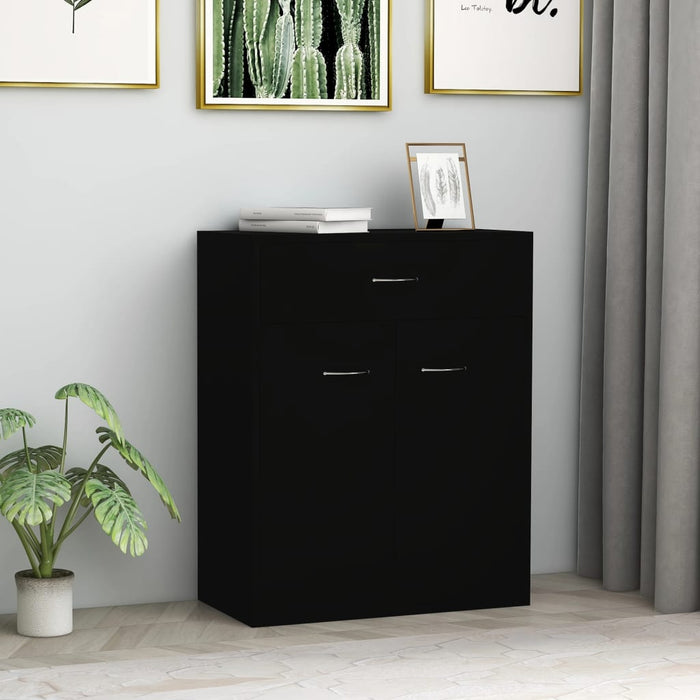 vidaXL Sideboard Black 60x30x75 cm Engineered Wood