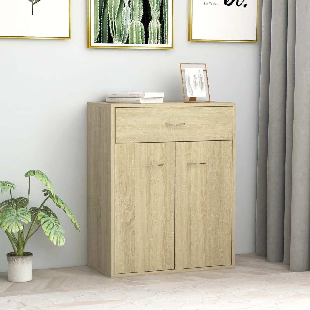 vidaXL Sideboard Sonoma Oak 60x30x75 cm Engineered Wood