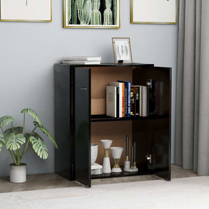 vidaXL Sideboard Black 60x30x75 cm Engineered Wood