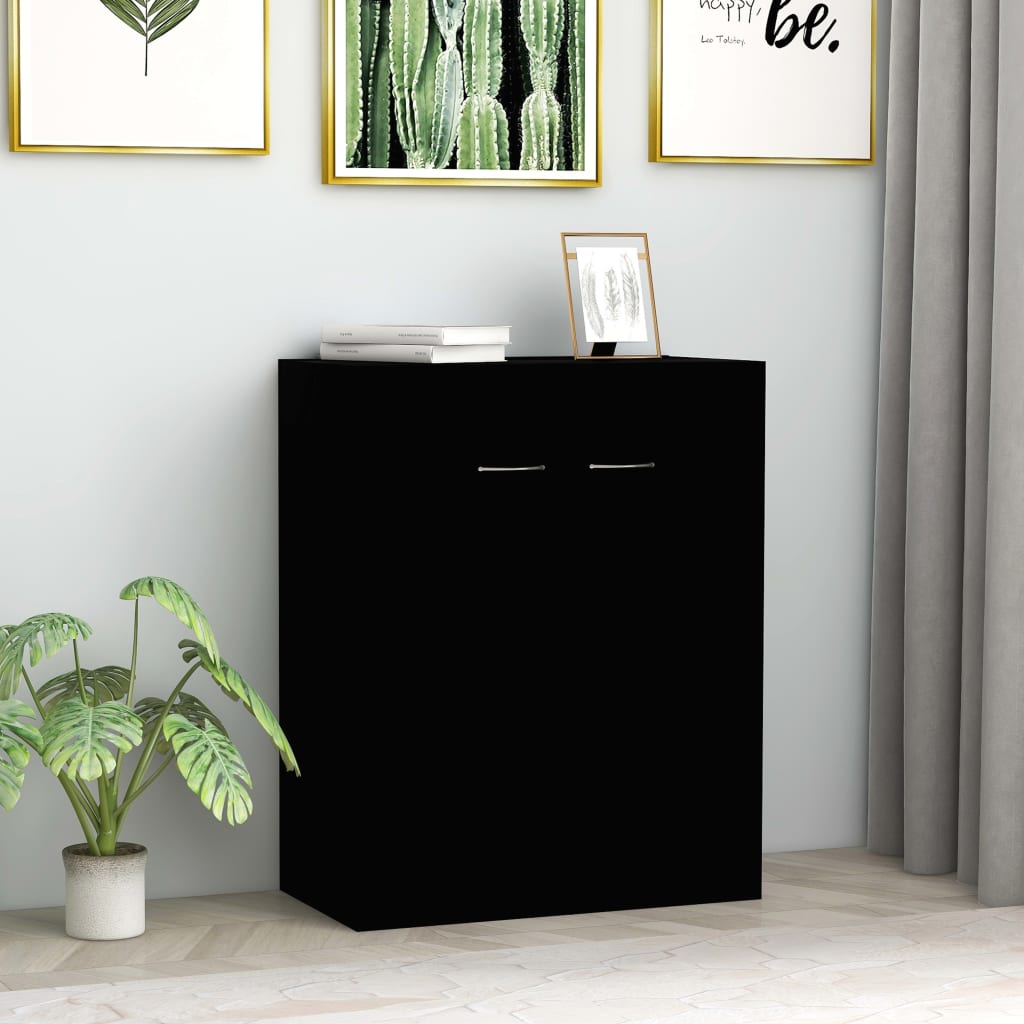 vidaXL Sideboard Black 60x30x75 cm Engineered Wood