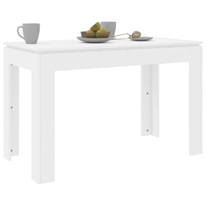 vidaXL Dining Table White 120x60x76 cm Engineered Wood