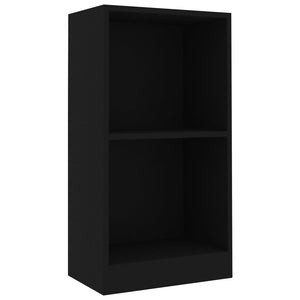 vidaXL Bookshelf Black 40x24x75 cm Engineered Wood