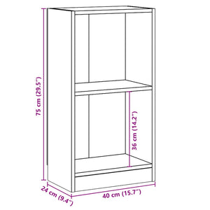 vidaXL Bookshelf Sonoma Oak 40x24x75 cm Engineered Wood