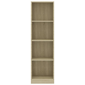 vidaXL 4-Tier Book Cabinet Sonoma Oak 40x24x142 cm Engineered Wood