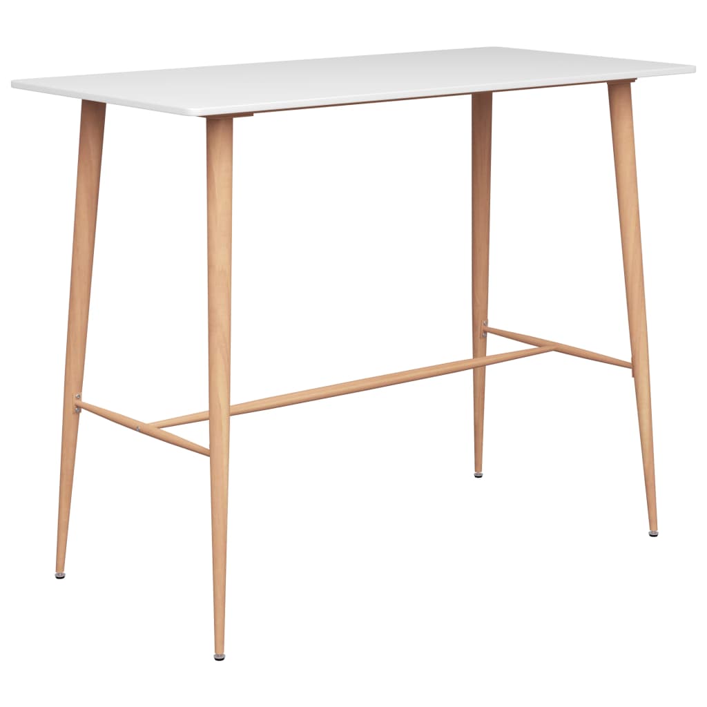 vidaXL Bar Table White 120x60x105 cm