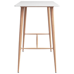 vidaXL Bar Table White 120x60x105 cm