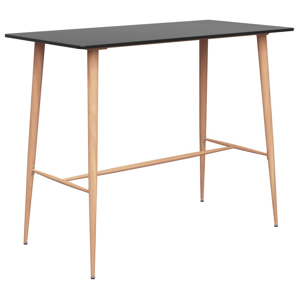 vidaXL Bar Table Black 120x60x105 cm