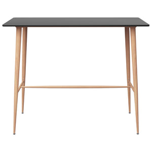 vidaXL Bar Table Black 120x60x105 cm