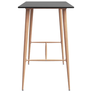 vidaXL Bar Table Black 120x60x105 cm