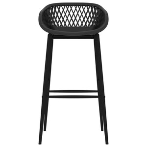 vidaXL Bar Chairs 2 pcs Black