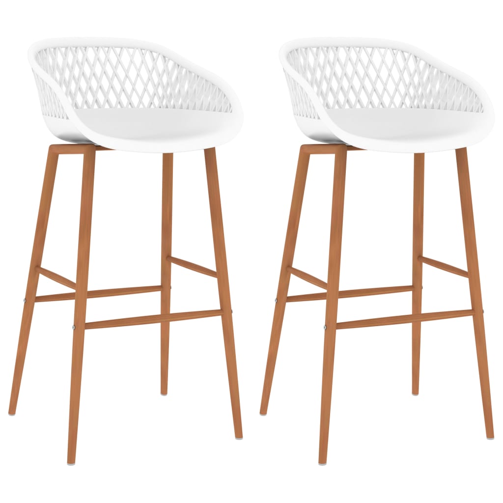 vidaXL Bar Chairs 2 pcs White