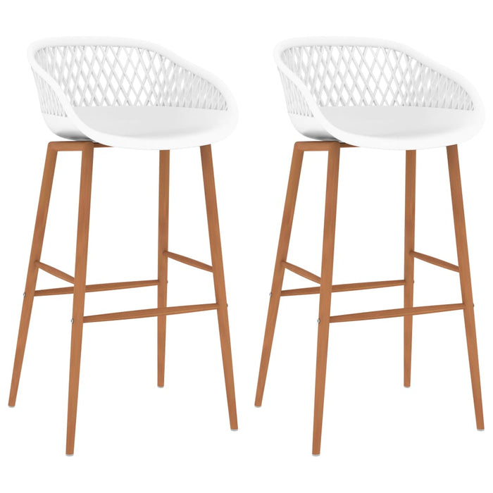 vidaXL Bar Chairs 2 pcs White