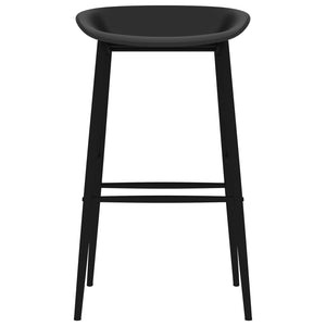 vidaXL Bar Chairs 2 pcs Black