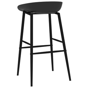 vidaXL Bar Chairs 2 pcs Black