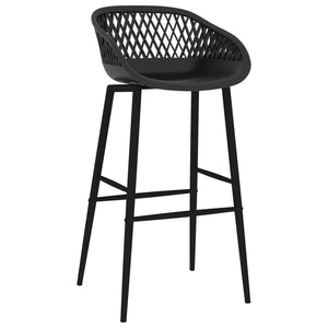 vidaXL Bar Chairs 4 pcs Black