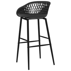 vidaXL Bar Chairs 4 pcs Black