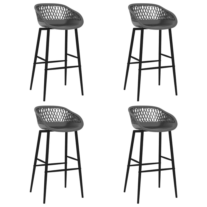 vidaXL Bar Chairs 4 pcs Grey