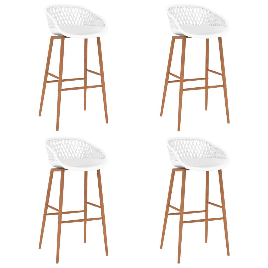 vidaXL Bar Chairs 4 pcs White