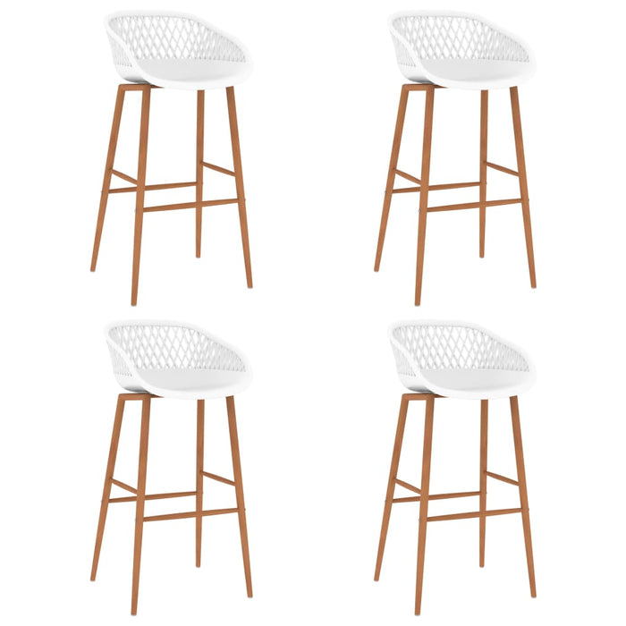 vidaXL Bar Chairs 4 pcs White