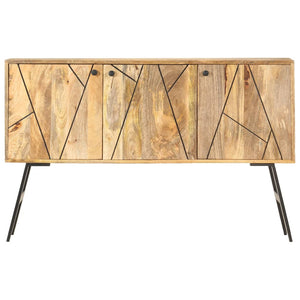 vidaXL Sideboard 118x30x75 cm Solid Mango Wood