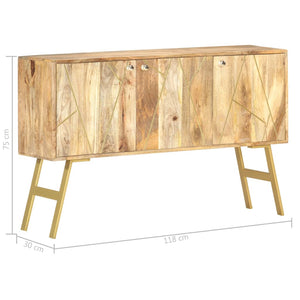 vidaXL Sideboard 118x30x75 cm Solid Mango Wood