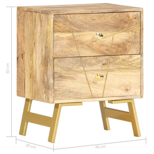 vidaXL Bedside Cabinet 40x30x50 cm Solid Mango Wood