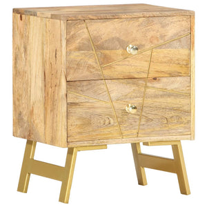 vidaXL Bedside Cabinet 40x30x50 cm Solid Mango Wood