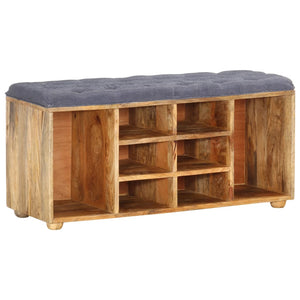 vidaXL Hall Bench 100x35x47 cm Solid Mango Wood