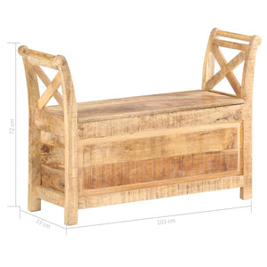 vidaXL Hall Bench 103x33x72 cm Solid Mango Wood