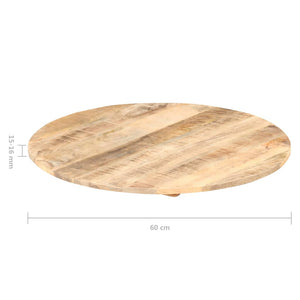 vidaXL Table Top Solid Mango Wood Round 15-16 mm 60 cm