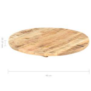 vidaXL Table Top Solid Mango Wood Round 25-27 mm 40 cm