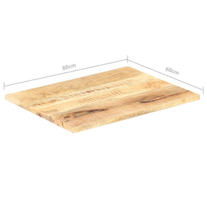 vidaXL Table Top Solid Mango Wood 25-27 mm 80x60 cm