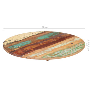 vidaXL Round Table Top 50 cm 15-16 mm Solid Reclaimed Wood