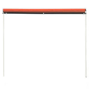 vidaXL Retractable Awning 400x150 cm Orange and Brown