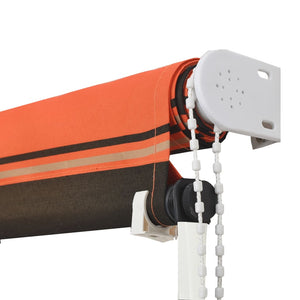 vidaXL Retractable Awning 400x150 cm Orange and Brown