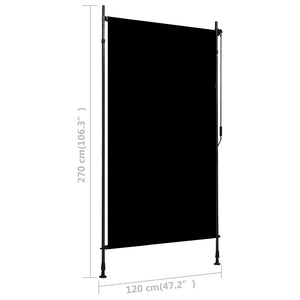 vidaXL Outdoor Roller Blind 120x270 cm Anthracite