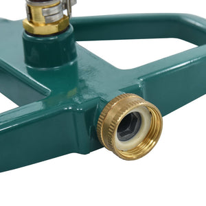 vidaXL Rotary Sprinkler Green 21x22x13 cm Metal