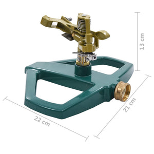 vidaXL Rotary Sprinkler Green 21x22x13 cm Metal