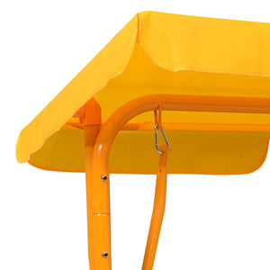 vidaXL Kids Swing Bench Yellow 115x75x110 cm Fabric