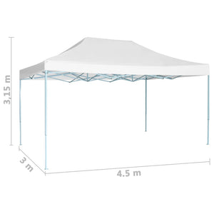 vidaXL Foldable Party Tent 3x45 m White