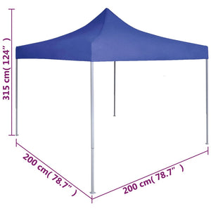 vidaXL Professional Folding Party Tent 2x2 m Steel Blue