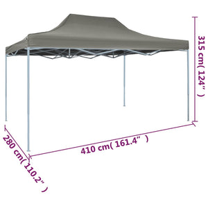 vidaXL Professional Folding Party Tent 3x4 m Steel Anthracite