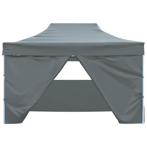 vidaXL Professional Folding Party Tent with 4 Sidewalls 3x4 m Steel Anthracite