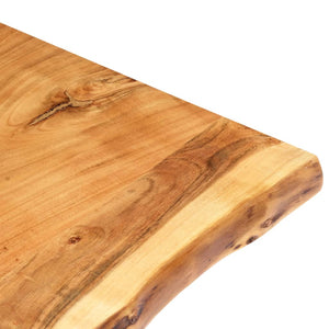 vidaXL Table Top Solid Acacia Wood 80x(50-60)x3.8 cm