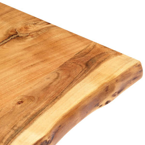 vidaXL Table Top Solid Acacia Wood 118x(50-60)x3.8 cm