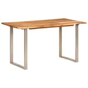 vidaXL Dining Table 140x70x76 cm Solid Acacia Wood