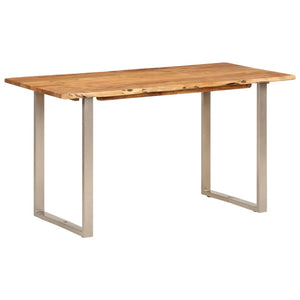 vidaXL Dining Table 140x70x76 cm Solid Acacia Wood