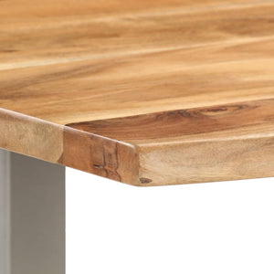 vidaXL Dining Table 118x58x76 cm Solid Acacia Wood