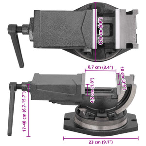 vidaXL 2-Axis Tilting Vice 100 mm